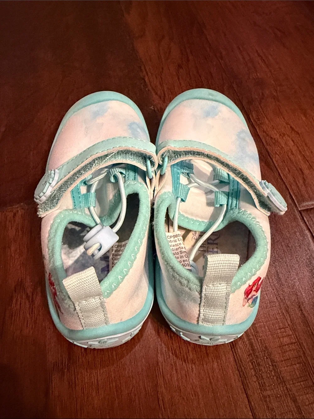 Disney Mint and White Tie-Dye Kids Water Mary Jane Shoes